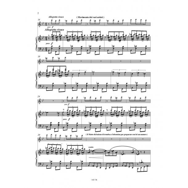 La strada : VII: Movimento dei vari artisti (Rielaborazione per fIauto e pianoforte di C. Tabarelli)